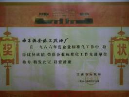 ​一九八六年度企业标准化工作先进单位